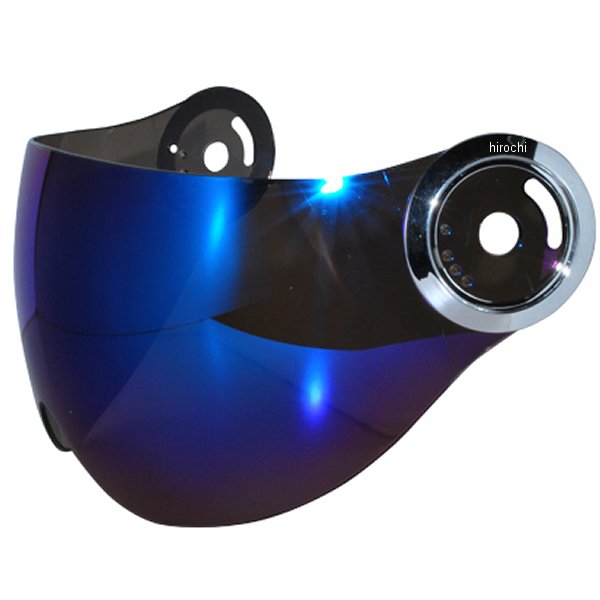 スプーン SPOON ミラーシールド パイロットジェットヘルメット 用 青 フリーサイズ (ショート) SPJ-2112 JP店