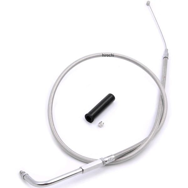 【メーカー在庫あり】 キジマ スロットルケーブル(引き) 96年-17年 Big Twin ステンメッシュ 815mm HW-..