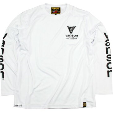 バンソン VANSON 2020年春夏モデル コットンロングTシャツ 白/黒 Lサイズ VS20807S JP店