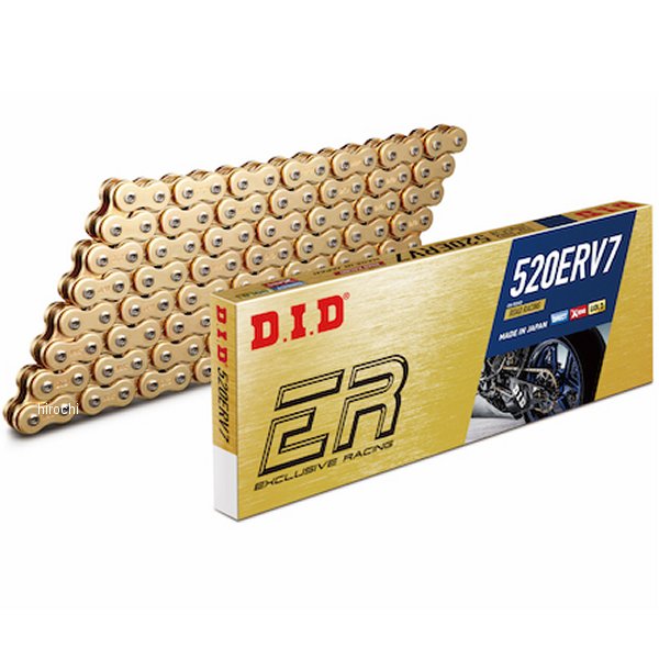 DID 大同工業 チェーン 520ERV7シリーズ ゴールド 122L カシメ 4525516361262 JP店