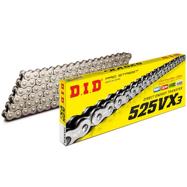 DID 大同工業 チェーン 525VX3 VXシリーズ Xリング シルバー 112L クリップ 4525516398213 JP店