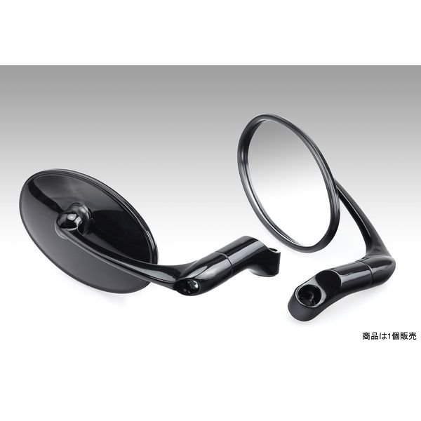 キジマ ミラー ユーロタイプ オーバル ブラック 汎用 左右共通 1個売り 203-8085 JP店