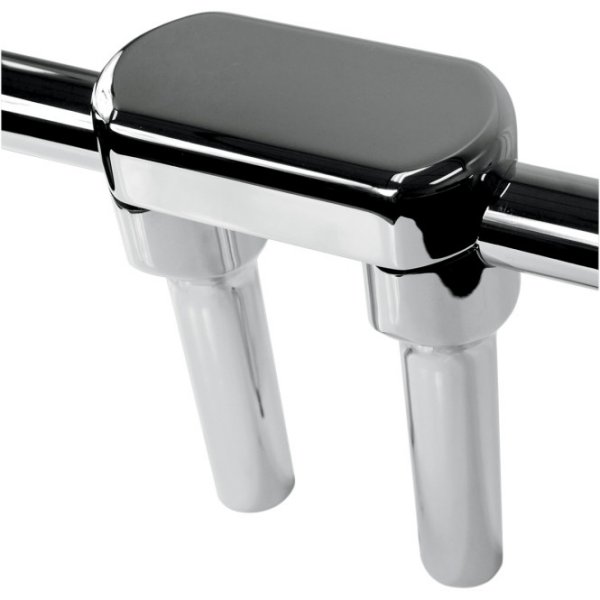 【USA在庫あり】 LAチョッパーズ LA Choppers 1.25インチハンドルバー 6インチ(152mm)高 ライザー クランプ付き クローム 0602-0630 JP店