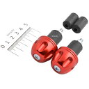 【メーカー在庫あり】 ハリケーン アルミ削り出しサイドキャップ レッド Φ7/8インチハンドル用 HB0317R JP店