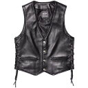 カドヤ KADOYA 秋冬モデル BUTTON DOWN VEST レザーベスト 黒 3Lサイズ 0522 JP店