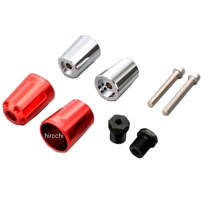 【メーカー在庫あり】 デイトナ ヘビーウエイトバーエンド リボルバー M17 カワサキ車 赤 17253 JP店