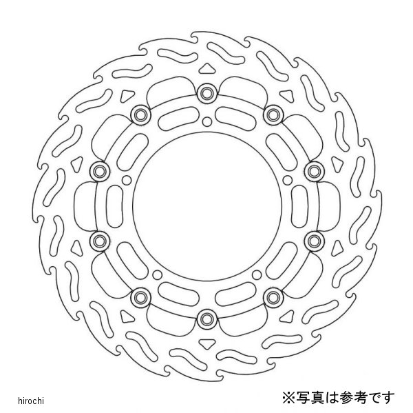 モトマスター MOTO-MASTER フロント フレイム ステンローター ブラックインナー φ310/右 YZF-R6/YZF-R1 MM112046SB JP店