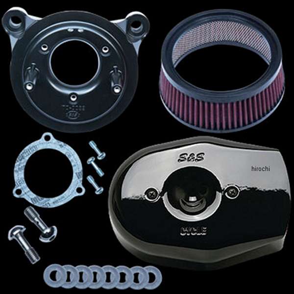 【メーカー在庫あり】 S&S ステルスエアクリーナーキット トリビュート08年以降 ストットルバイワイヤ ブラック 170-0597 JP店
