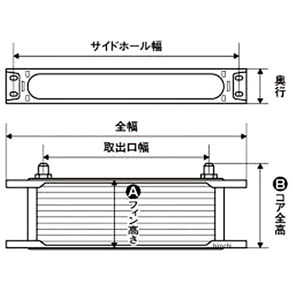 セトラブ SETRAB オイルクーラーコア ストレート #6 12インチ13段 シルバー 51-093...