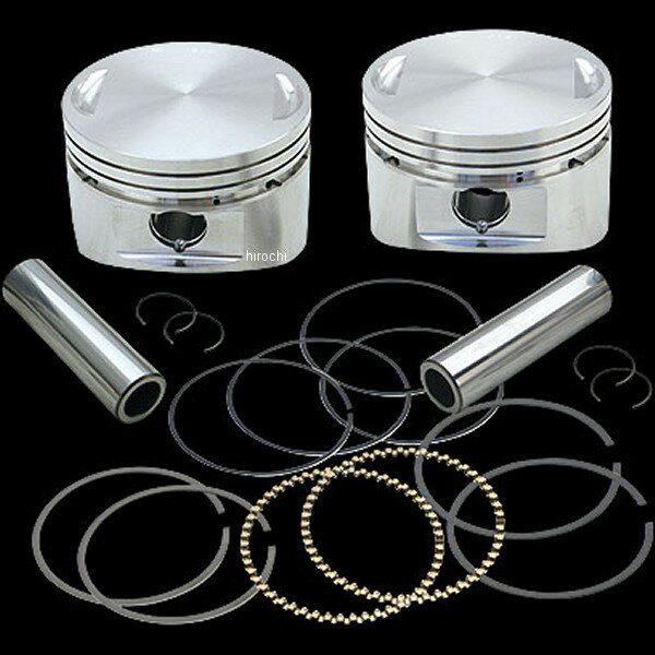 【メーカー在庫あり】 S&S フラットトップ鍛造ピストンセット +.040インチ 84年-99年 ビッグツイン 92-..