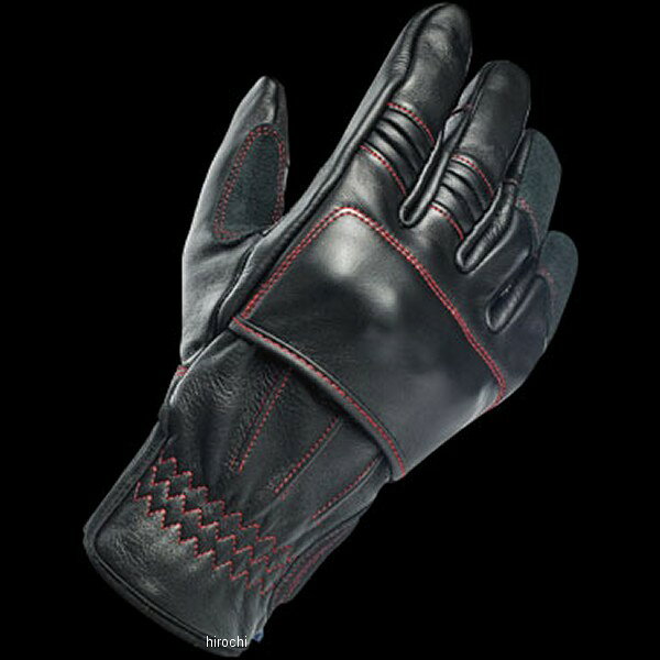 【メーカー在庫あり】 ビルトウェル Biltwell グローブ BELDEN 黒/レッドライン Sサイズ 1505-0108-302 JP店