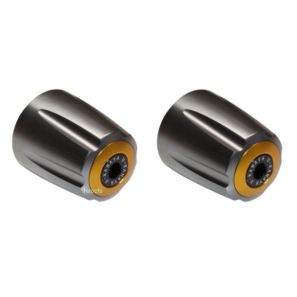 【メーカー在庫あり】 ユーカナヤ U-KANAYA アルミビレットハンドルバーエンド グルーヴタイプ CB1300SF チタン/ゴールド BEGVTI-HO9-GD JP店