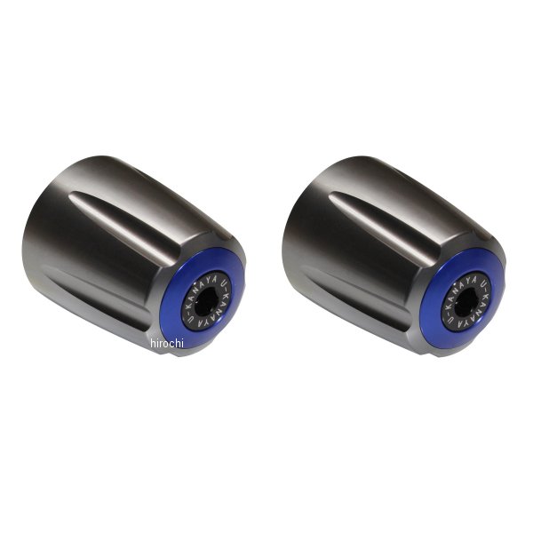 【メーカー在庫あり】 ユーカナヤ U-KANAYA アルミビレットハンドルバーエンド グルーヴタイプ CB250R チタン/青 BEGVTI-HO102-BL JP店