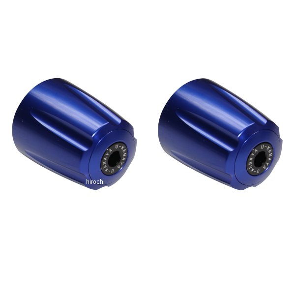 【メーカー在庫あり】 ユーカナヤ U-KANAYA アルミビレットハンドルバーエンド グルーヴタイプ YZF-R25/R3 青/青 BEGVBL-YA040-BL JP店