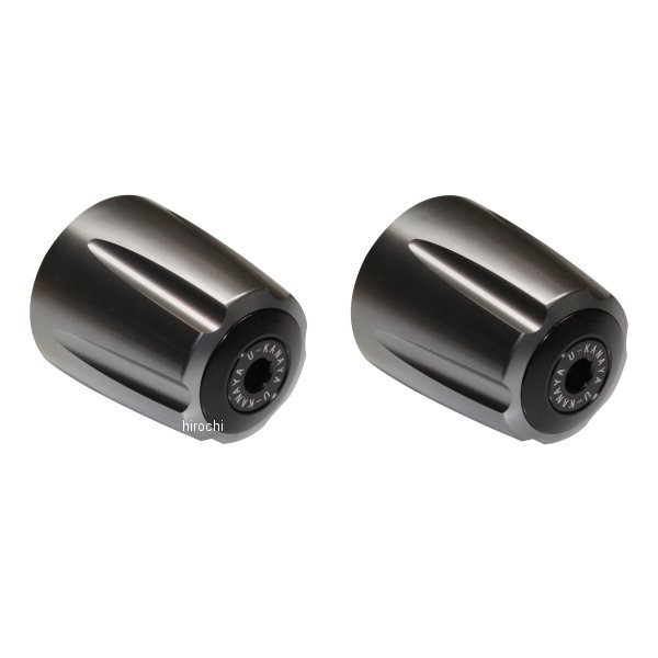 【メーカー在庫あり】 ユーカナヤ U-KANAYA アルミビレットハンドルバーエンド グルーヴタイプ 00年以降 TMAX500/TMAX530 チタン/黒 BEGVTI-YA9-BK JP店