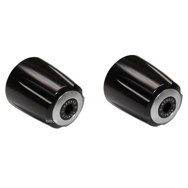 【メーカー在庫あり】 ユーカナヤ U-KANAYA アルミビレットハンドルバーエンド グルーヴタイプ ZRX400/ZRX400II 黒/シルバー BEGVBK-KA19-SV JP店