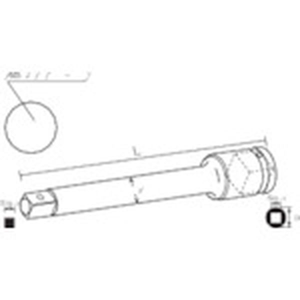 【メーカー在庫あり】 長堀工業(株) ナック エクステンションバー 差込角12.7x100L 410E JP店