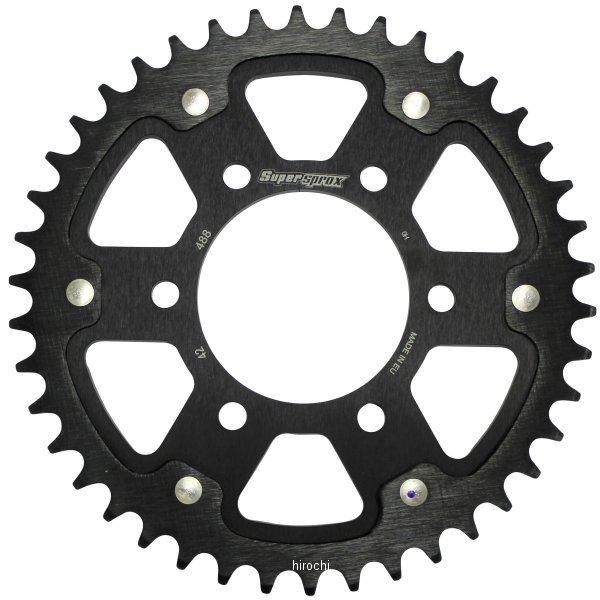 【メーカー在庫あり】 スーパースプロックス SUPERSPROX リアスプロケット ステルス 488-42T 黒 RST-488:42-BLK JP店