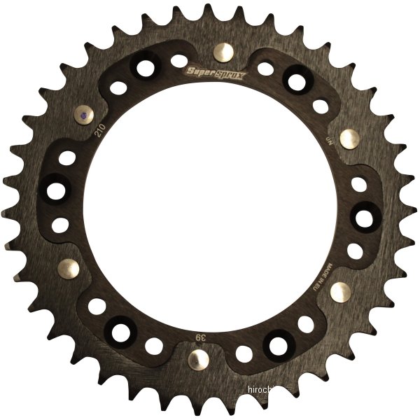 【メーカー在庫あり】 スーパースプロックス SUPERSPROX リアスプロケット ステルス 210-39T 黒 RST-210:39-BLK JP店