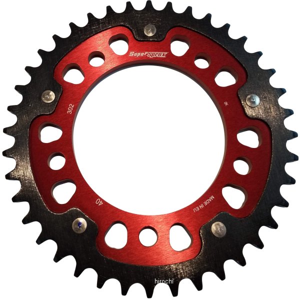 【メーカー在庫あり】 スーパースプロックス SUPERSPROX リアスプロケット ステルス 302-40T 赤 RST-302:40-RED JP店