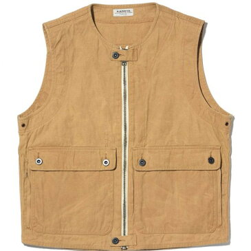 カドヤ KADOYA 春夏モデル デニムベスト RIDERS WORK VEST ベージュ Mサイズ 6264-0 JP店