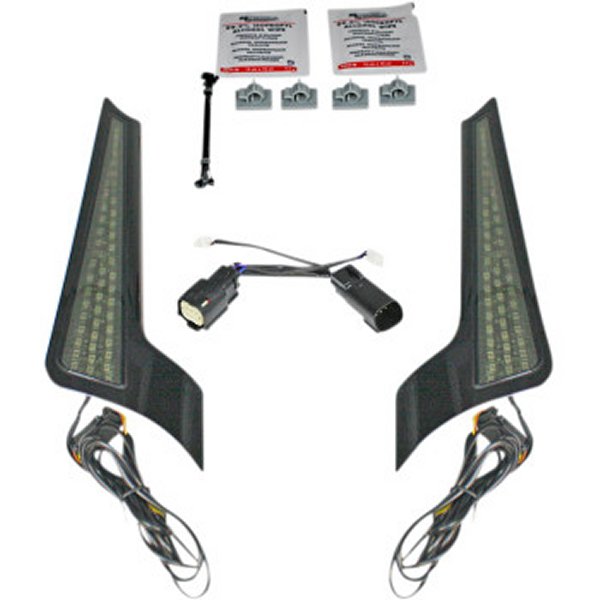 【USA在庫あり】 カスタム ダイナミクス LEDパネル 14年以降 FLHX 黒/スモーク 2040-2511 JP店