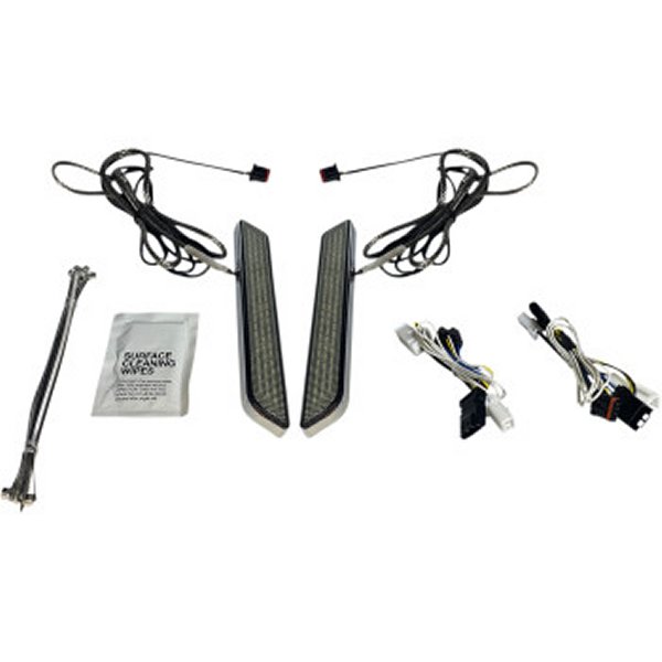 【USA在庫あり】 カスタム ダイナミクス LEDフォークライト 14年以降 FLHX スモーク/クローム 2040-2650 JP店