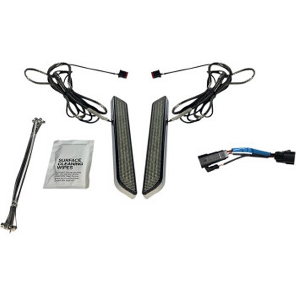 【USA在庫あり】 カスタム ダイナミクス LEDフォークライト 10年-13年 FLHXSE スモーク/クローム 2040-2662 JP店