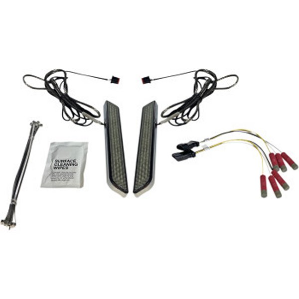 【USA在庫あり】 カスタム ダイナミクス LEDフォークライト 汎用 スモーク/クローム 2040-2666 JP店