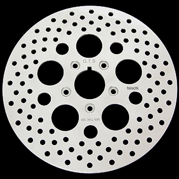 【メーカー在庫あり】 ジーティーエス G.T.S ドリルドステンレスローター フロント ミラーポリッシュ 0..
