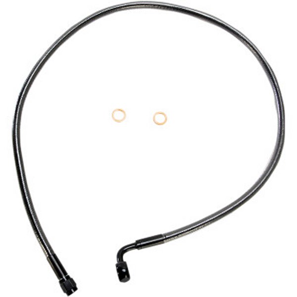 【USA在庫あり】 マグナム MAGNUM フロント ブレーキライン 10mm/90°アッパー 32イ...
