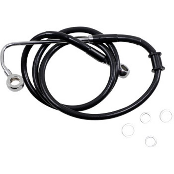 【USA在庫あり】 DRAG フロント ブレーキライン 黒ステンレス 15年-17年 FLSTC ABS付 アッパー +8インチ(43.75インチ) 1741-5763 JP店