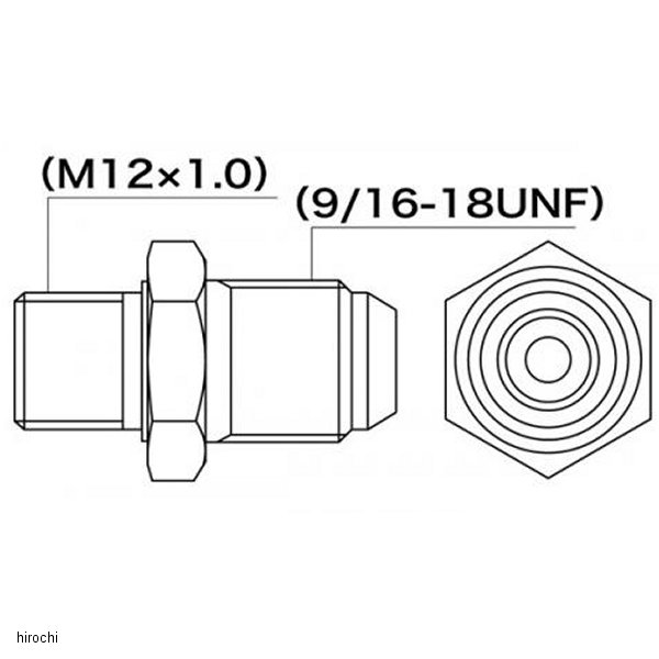 SP武川 オイルクーラーフィッティングアダプター(M12×1.0) 00-07-0146 JP店
