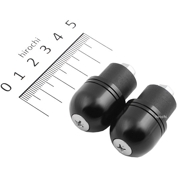【メーカー在庫あり】 ポッシュ POSH バーエンド カワサキ用 ボルト径5mm 外径φ22.2mm用 アルミ 黒 031072-06-10 JP店