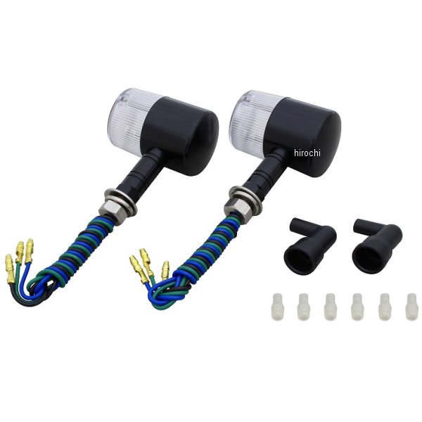 ポッシュ POSH ミドルマシンドウインカー 71タイプ ロングステー W球 バルブ無し 黒/クリア 093591-26 JP店