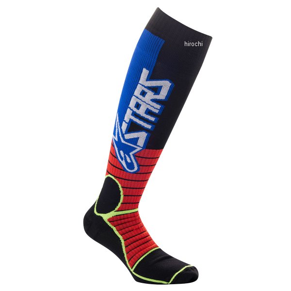 【メーカー在庫あり】 アルパインスターズ ソックス MXプロ ブライトレッド/イエローフロー/青 Mサイズ 4701520-3057-M JP店