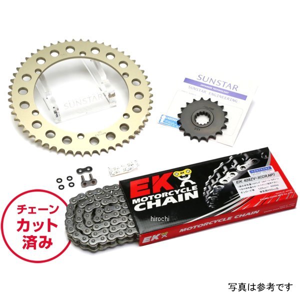 サンスター スプロケット＆チェーンキット 428 88年-91年 VT250 SPADA シルバー KE20632 JP店