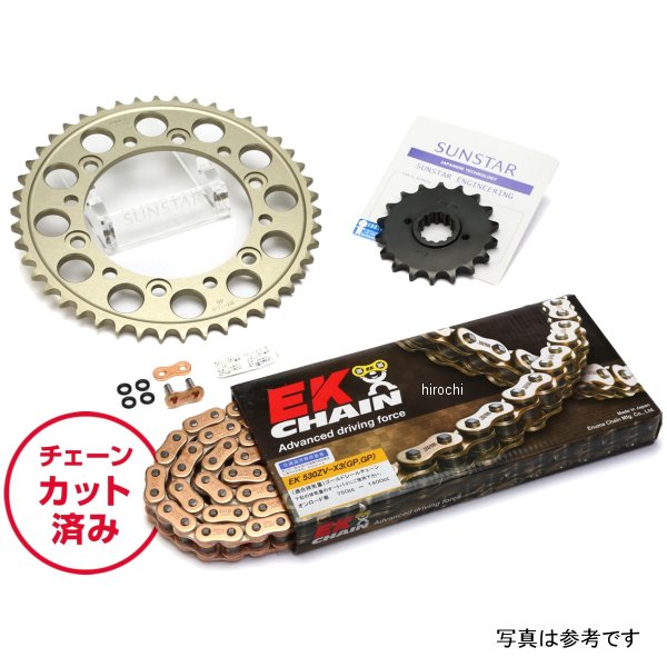 サンスター スプロケット＆チェーンキット 530 08年-13年 CBR1000RR(国内) ゴールド KE54313 JP店