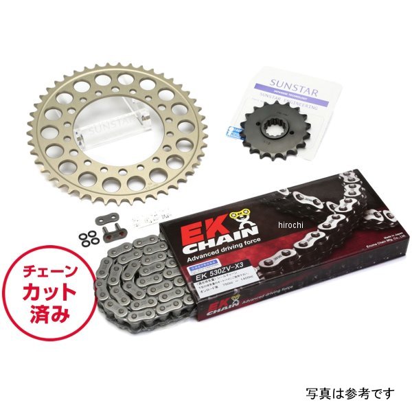 サンスター スプロケット＆チェーンキット 530 99年-01年 YZF-R7 スチール KE56115 JP店