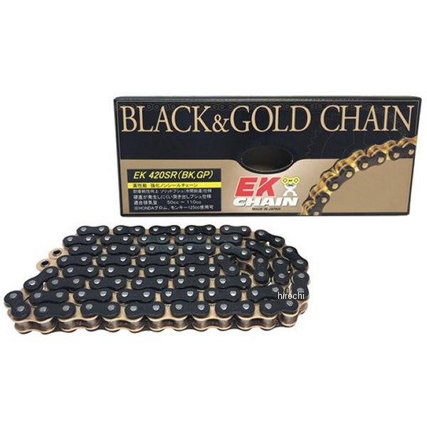 EKチェーン 江沼チェーン 420SR 60L クリップジョイント ブラック/ゴールド 4571291808331 JP店