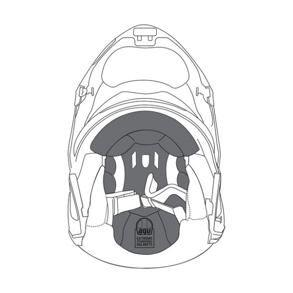 エージーブイ AGV トップパッド スポーツモジュラー アジアフィット 黒 Lサイズ KIT1203299901 JP店