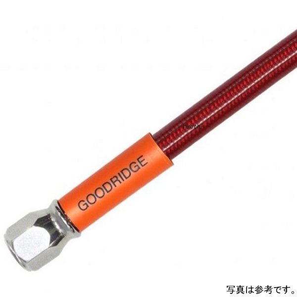 グッドリッジ ビルドアライン ブレーキホース ユニバーサルホース汎用ソケットタイプ/カラー:ステンレス/レッドホース全長:1310mm【特徴】カスタムに伴うブレーキホースの長さ変更にも素早く対応できる【110-2460mm(25mm刻み)】のビルドアライン ユニバーサルホース。アダプターパーツやボルトパーツ、ワッシャーなどを組み合わせてご使用ください。 もちろんエアフリーボルト、Tジョイント、Sタイプボルトなどのスペシャルパーツとの組み合わせも可能。自分だけのオリジナルホースを作ることができます。B31270RD楽天 JP店
