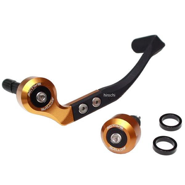 アクティブ ACTIVE ブレーキレバーガード&バーエンドフルセット ハンドル内径φ13.5-φ15.25用 ゴールド 30805013 JP店