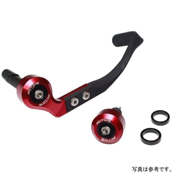 アクティブ ACTIVE ブレーキレバーガード&バーエンドフルセットハンドル内径φ15.5-φ16.75用カラー:レッド【仕様説明】他車との接触など、意図しないブレーキレバーの入力を防ぐレバーガード。MFJレースレギュレーションでも装着が義務づけられているセーフティーパーツです。軽量で適度な柔軟性を持つPBT樹脂アームとアルミ製エンドのハイブリット構造。グリップエンドを握ってもスロットル操作に影響しづらいオフセットデザイン。クラッチ側には同デザインのバーエンドが付属。パーツ各部のリペア設定あり。30802015楽天 JP店
