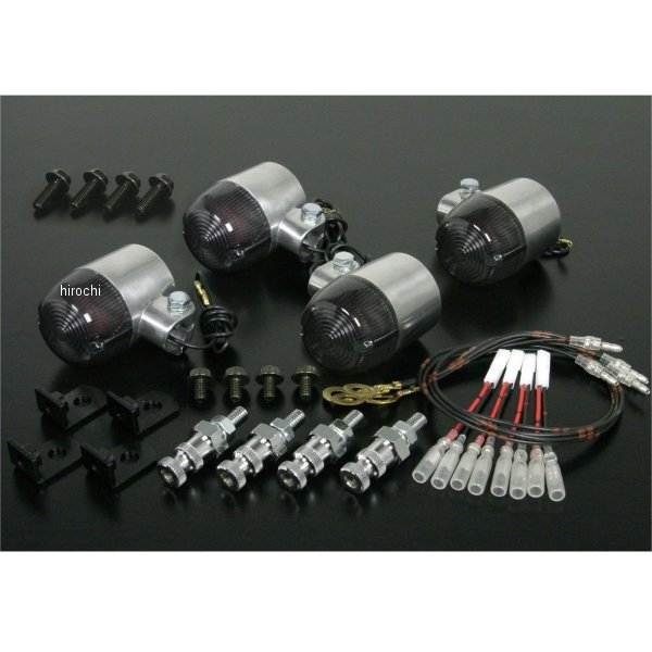 SP武川 丸型Mアルミウインカーキット スモーク 4個入り 05-08-0557 JP店