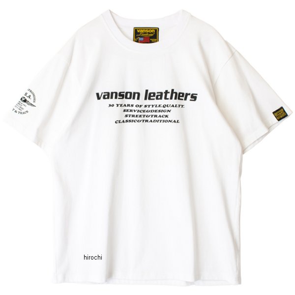 バンソン VANSON 2022年春夏モデル コットンTシャツ 白 2XLサイズ VS22807S JP店