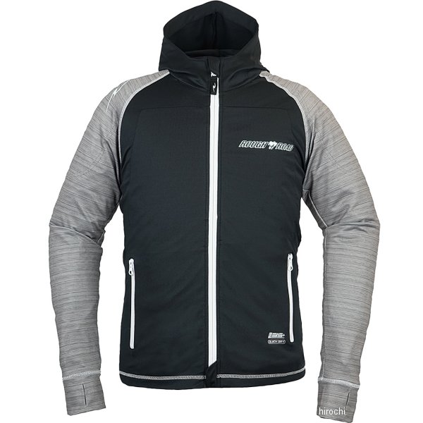 【メーカー在庫あり】 ラフ&ロード 春夏モデル アーマーフーディー 黒/ヘアライングレー Sサイズ RR755..