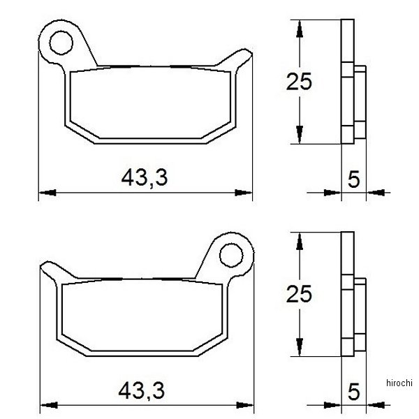 アコサット ACCOSSATO ブレーキパッド オーガニック 10年-14年 COBRA CX 50 BIG WHEEL 403-AGPA159-OR JP店
