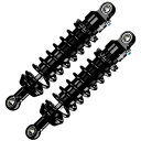 マトリス MATRIS ツイン リアショック M40D 04年以降 トライアンフ スラクストン900STD 黒 MT106.1D.N JP店