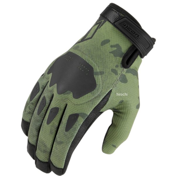 アイコン ICON 春夏モデル グローブ GLOVE HOOLIGAN CE グリーンカモ Lサイズ 3301-4404 JP店